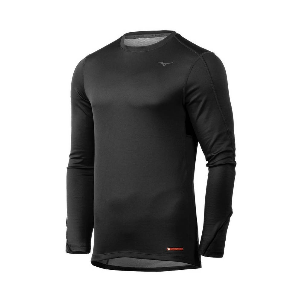 Mizuno Men's Breath Thermo® Base Layer Long Sleeve Black (421932-PME)